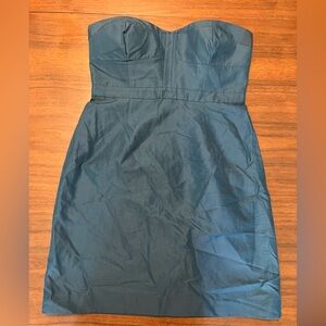 J. Crew Cotton Silk Blend Strapless Dress